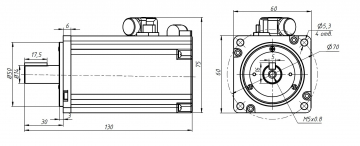 Комплект Сервопривод+Драйвер YASKAWA 400W SGM7J-04AFC6S+SGD7S-2R8A 00A002