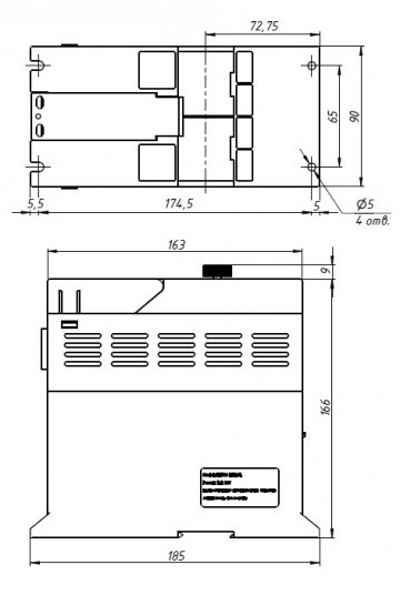 Частотный преобразователь Powtran PI500 2R2G1 2.2кВт