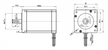 Шаговый двигатель 86HS128-6004A14-B35