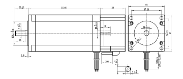 Шаговый двигатель с тормозом 57HSB112-3004A08-D21