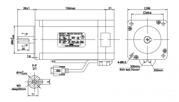 Шаговый двигатель с энкодером 86HSE12N-BC38
