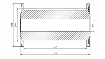 Шкив 15T-5M-40AF 8mm