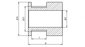 Шкив 20T-GT2-6 8mm