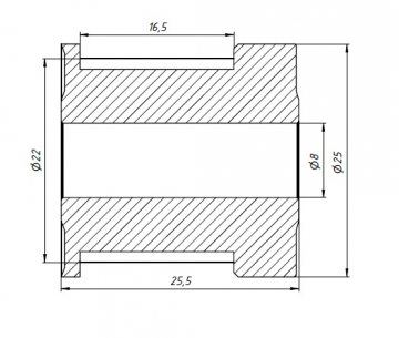 Шкив 24T-3M-15CF 8mm