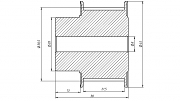 Шкив 25T-5M-20BF 8mm