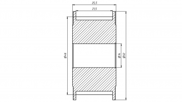 Шкив 30T-5M-20AF 14mm