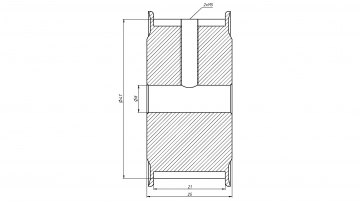 Шкив 30T-5M-20AF 8mm