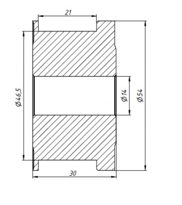 Шкив 30T-5M-20CF 14mm