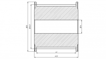 Шкив 30T-5M-40AF 14mm