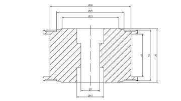 Шкив гладкий натяжной 30 мм d=10 mm ширина 15 мм