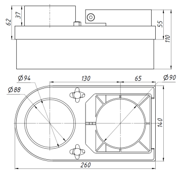 Щетка 90 мм разборная