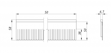 Щетка шлифовальная T-1-50х50 P240