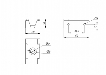 Прижим пружинный M8 удлиненный