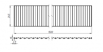 Гофрозащита 1500х245х15 усиленная