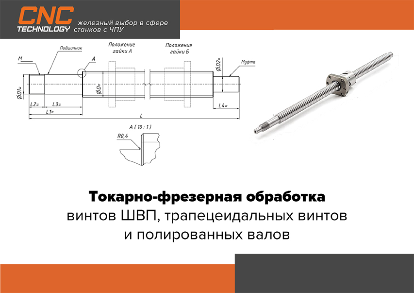 Обработка винтов ШВП 1